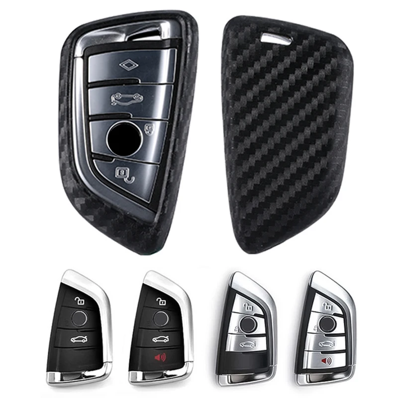 Силиконовый чехол для ключей от машины из углеродного волокна BMW X5 F15 X6 F16 G30 7 Series G11
