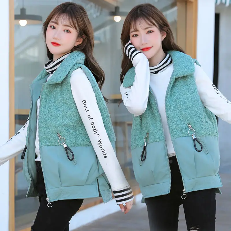 2020 новый стиль для осени и зимы корейский хлопковый жилет женский размера плюс