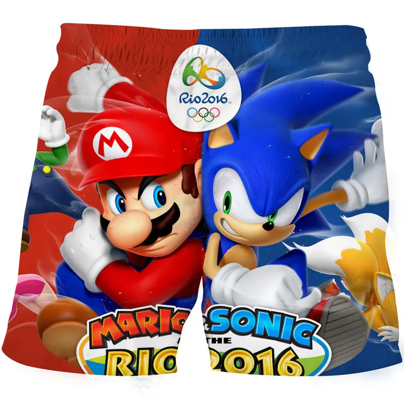 

Шорты детские с 3D-принтом, милые летние Мультяшные штаны для мальчиков и девочек, с рисунком Марио