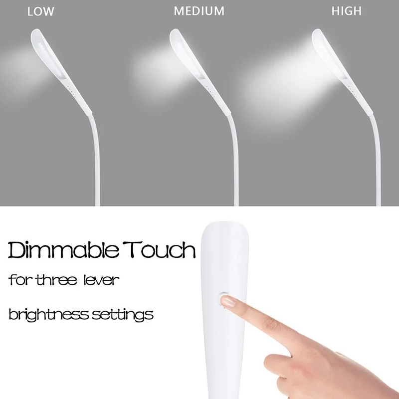 

Hot USB Reading Lamp Portable Laptop USB Light with 14 LED Dimmable Touching Switch Flexible Gooseneck FQ-ing