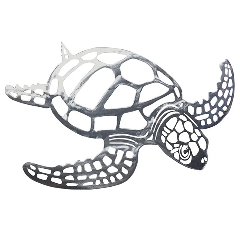 

Large Metal Sea Turtle Ornament Beach Theme Decor Wall Art Decorations Wall Hanging for Indoor Livingroom