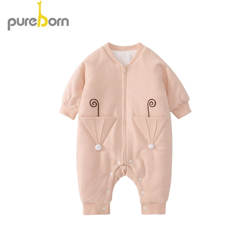 Pureborn/комбинезон для малышей утепленный комбинезон с длинными рукавами мальчиков