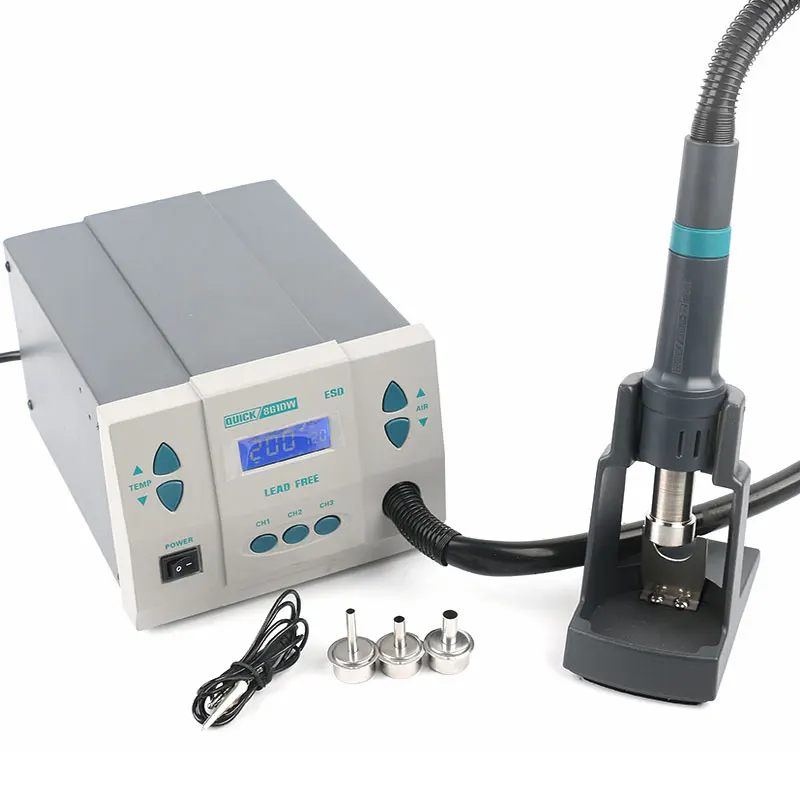 Quick 861DW Бессвинцовая паяльная станция с пистолетом горячего воздуха