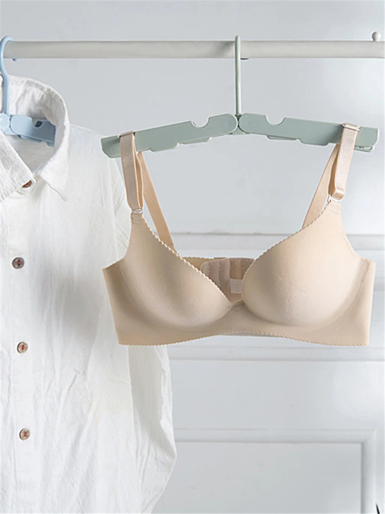 

B-LIFE 3Pcs Folding Coat Hanger Plastic Portable Travel Clothes Hangers Outdoor Windproof Skirt Hangers