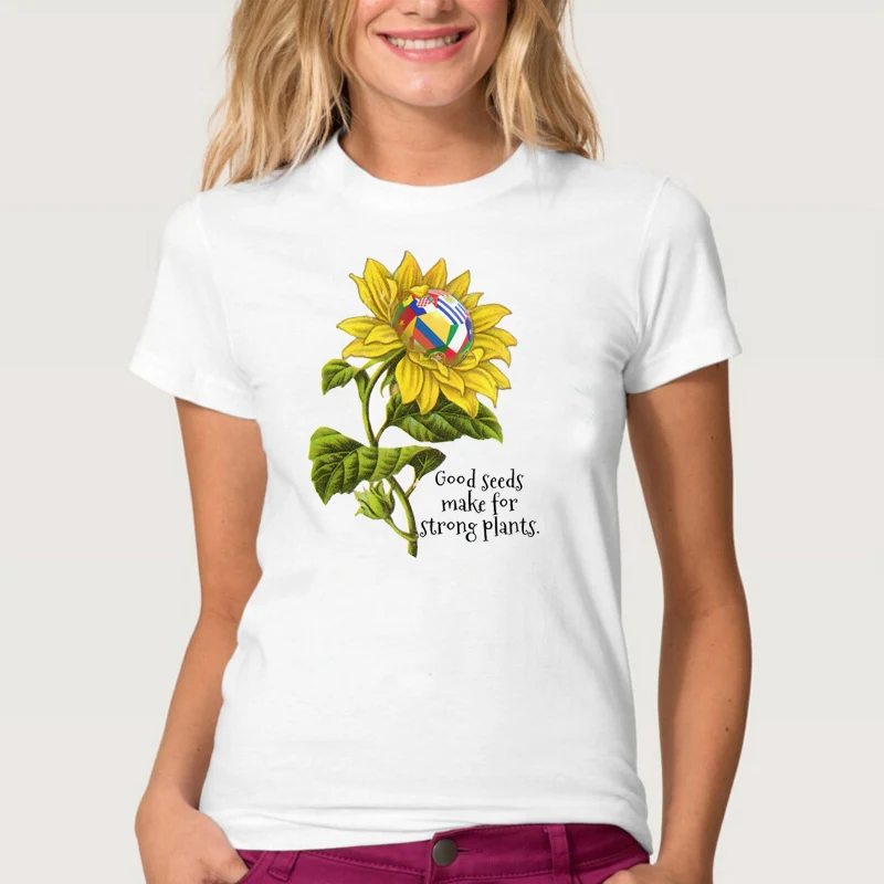 Women Clothes Tshirt Printed Strong Plants World Fashion Short Sleeve Casual Summer Shirt T Top Female T-shirt Woman Tee | Женская