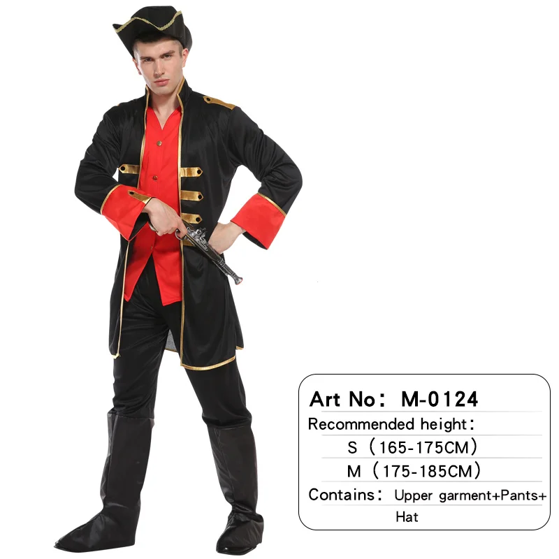 

fantasia adult cosplay Pirate and hat cosplay multi-color costume dress up for adult women and men costumes