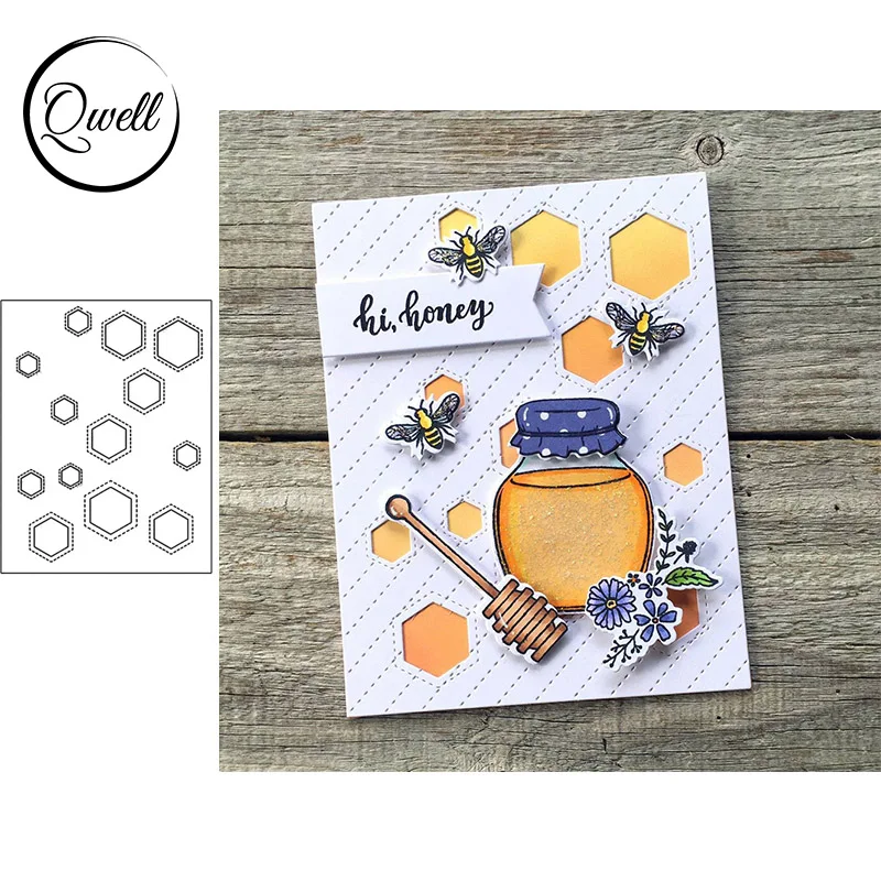 Металлические режущие штампы QWELL для скрапбукинга и создания карт тиснение