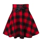 Женская школьная юбка, модная клетчатая короткая юбка, сращенная хлопковая юбка, Женская Повседневная японская мини-юбка в стиле преппи, 2022