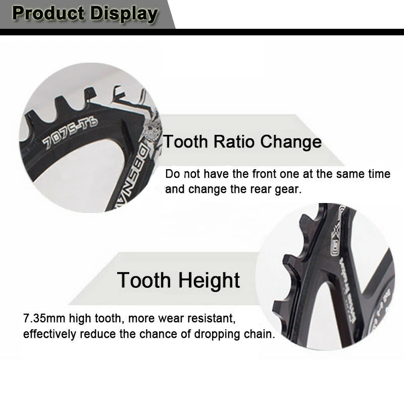 Передняя звезда SNAIL MTB узкая и широкая Звездочка GXP 30-40T офсетная 1 мм 6 велосипедная