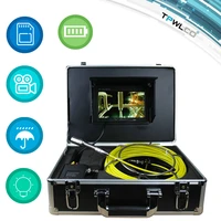 pipeline drain sewer camera dvr inspection 23mm camera head waterproof endoscope video recording borescope with 7inch monitor