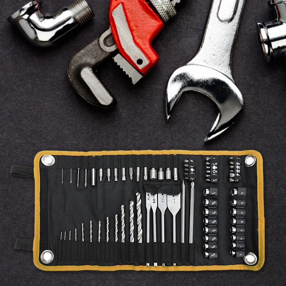 

Tool Bag Folding Multi-Purpose Roll Up Pouch 900D Oxford Cloth Chisel Hanging Tool Carrier for Electricians Mechanics