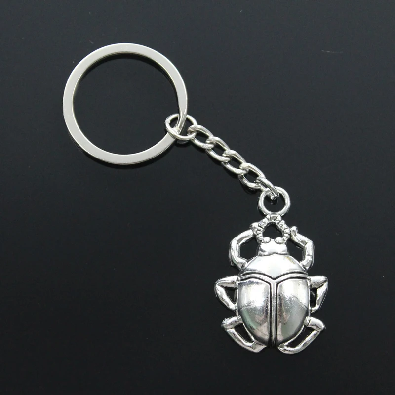 Новая мода мужской 30 мм брелок DIY металлический держатель цепь Винтаж Жук Beatles 40x27