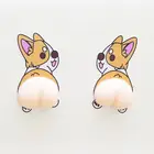 Мультяшный протектор стен дверная ручка бампер Защита стоппер противоскользящая немая наклейка милый резиновый корги свинья дверь аварийная накладка дверные упоры