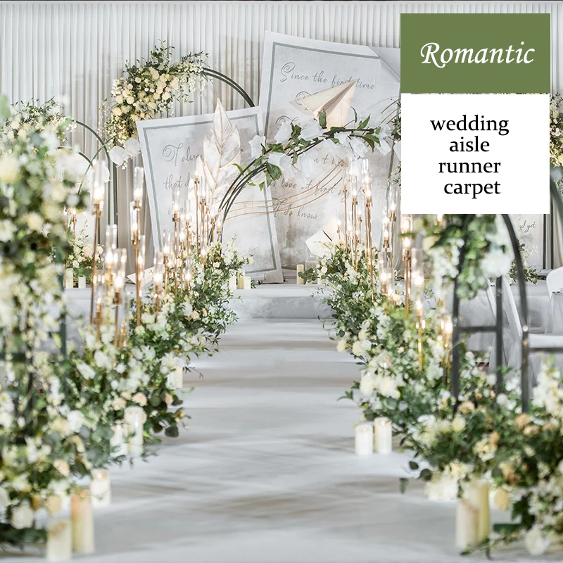 Alfombra de pasillo de boda de 3M, 6M y 9M de largo, alfombra blanca y roja para interiores y exteriores, alfombra antideslizante para eventos y escenarios