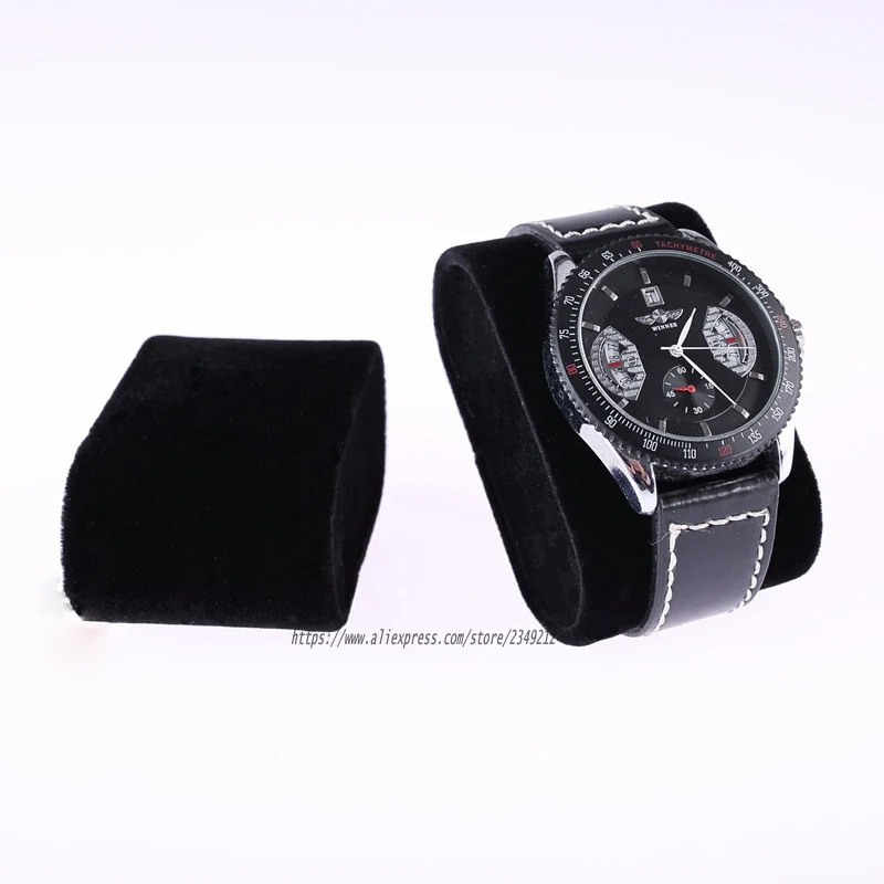 

Wholesale 30pcs/lot Leatherette Or Velvet Watch Display Pillow Watch Holder Bracelet Organizer Jewelry Display Stand Rack
