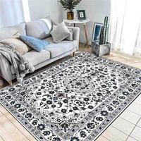 black and white gray classic rugs persian style ethnic style carpet living room bedroom bed blanket kitchen floor mat