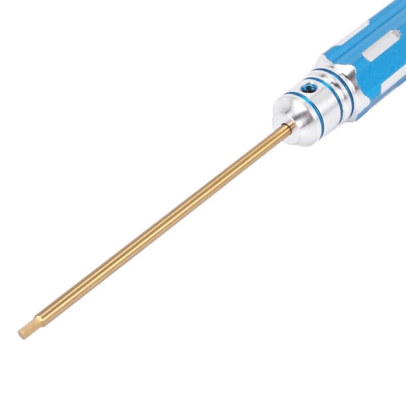 

6Pcs RC Tools Hex 0.9/1.3/1.5/2/2.5/3mm Hex Driver Titanium Coated Screwdrivers Repair Tool Kit for Model Toys