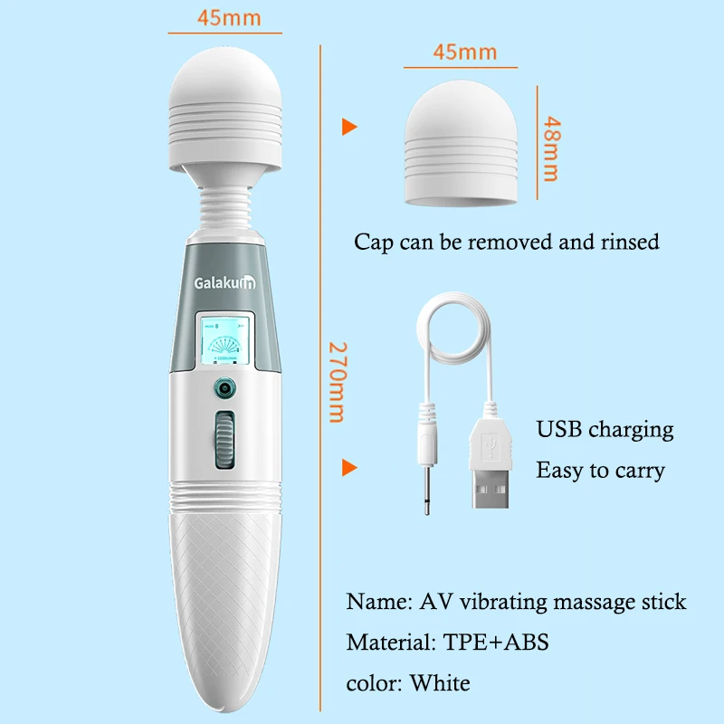 Новые 8 скоростей мощный большой Вибраторы для Для женщин Волшебная палочка