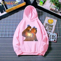 cartoon grizzly and the lemmings sweatshirt for children pink pullovers girls plus velvet drop ship 3 13y graphic winter