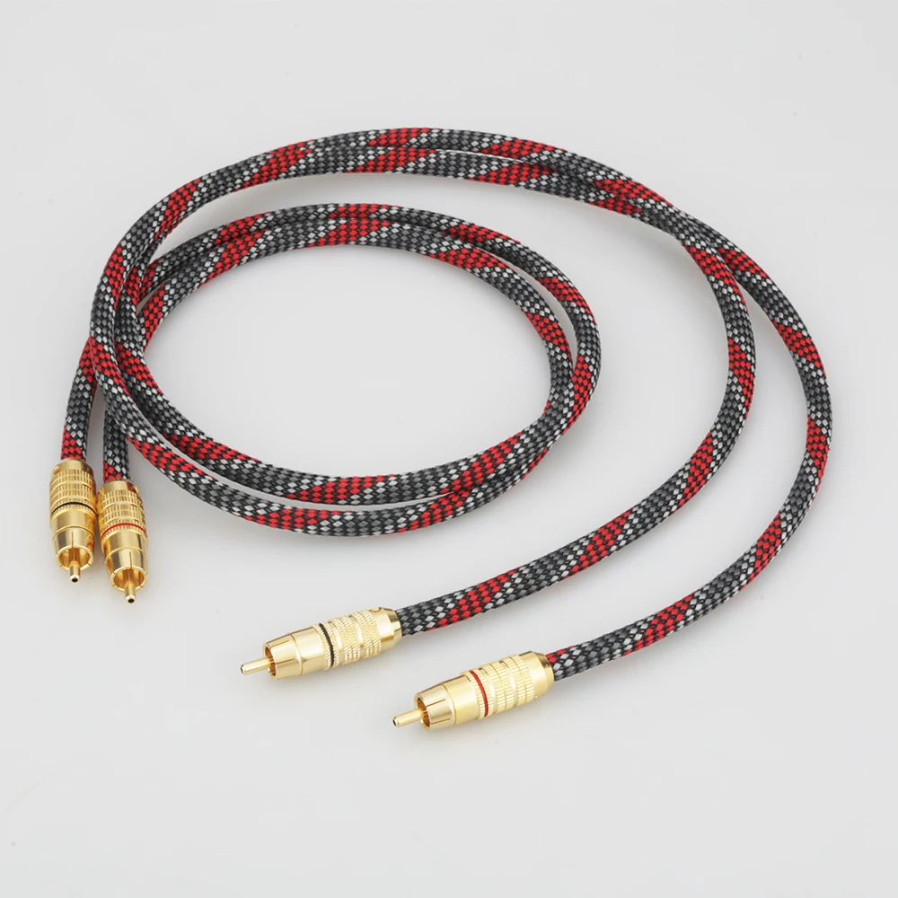 HiFi Audiocrast OFC медный полностью экранированный аналоговый аудиокабель Phono RCA кабель