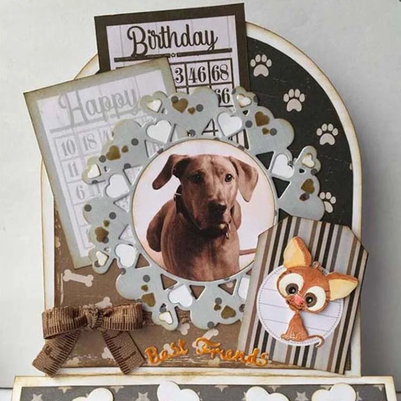 Кольцо в форме сердца металлические высекальные штампы для скрапбукинга