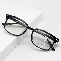 metal multifocal reading glasses progressive bifocal anti blue ray uv protect presbyopic glasses half frame men women
