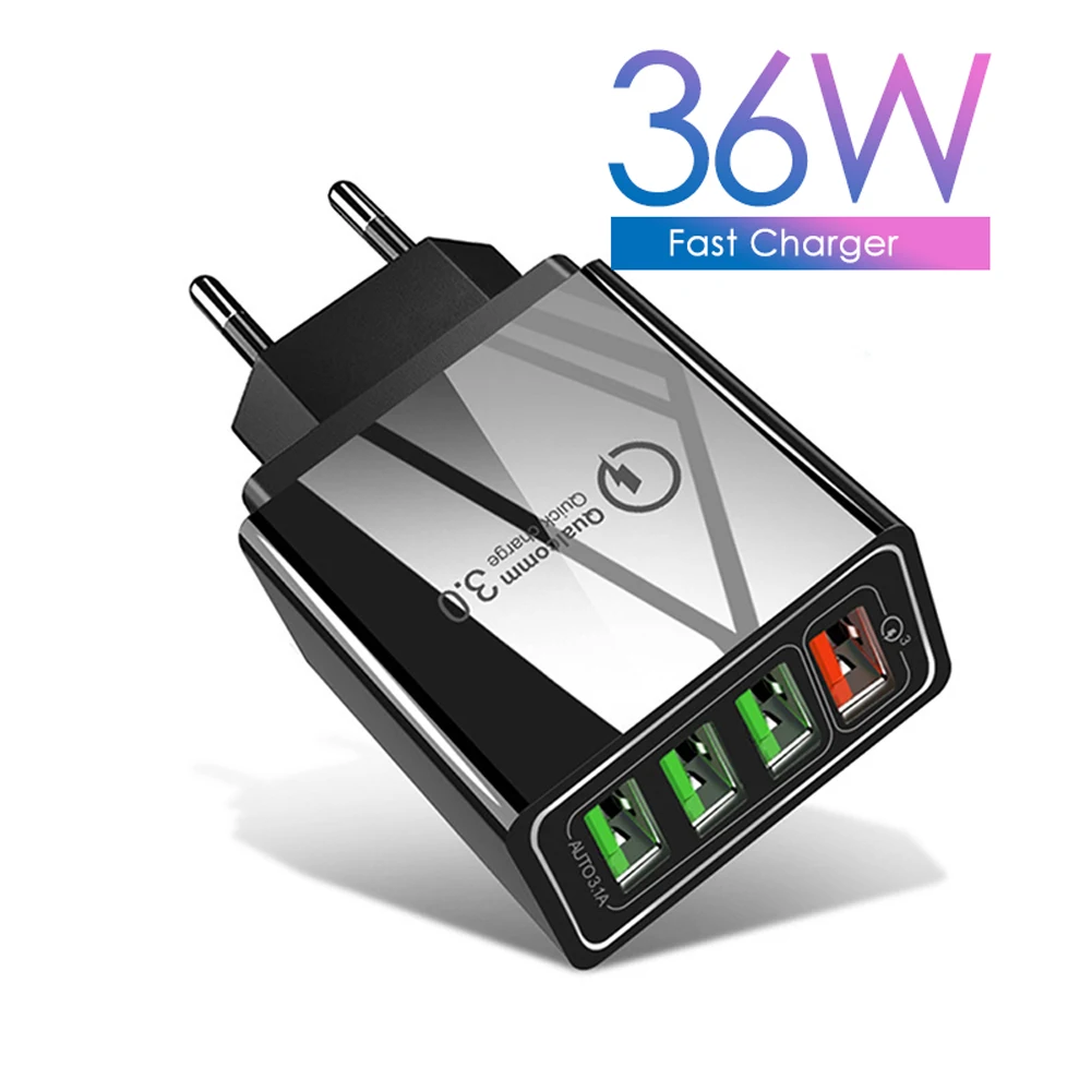 ILEPO USB зарядное устройство Quick Charge 3 0 телефонный адаптер для iPhone 11X7 Xiaomi Tablet