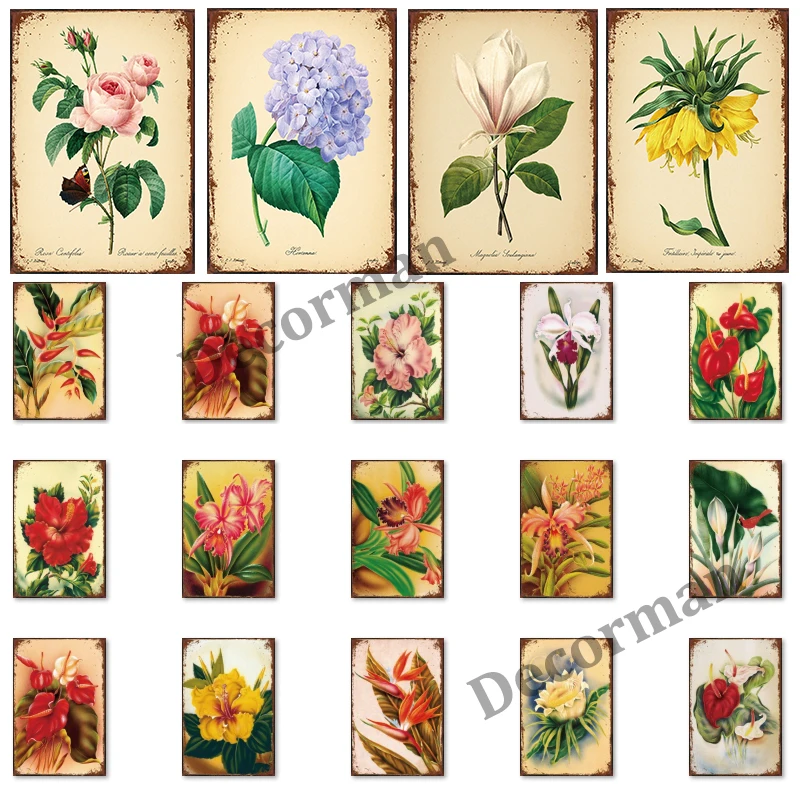 

[ Kelly66 ] flowers The Orchid Custom Retro Or Vintage Style Metal Sign Home Decor Bar Wall Art Painting 20*30 CM Size LAT-1754