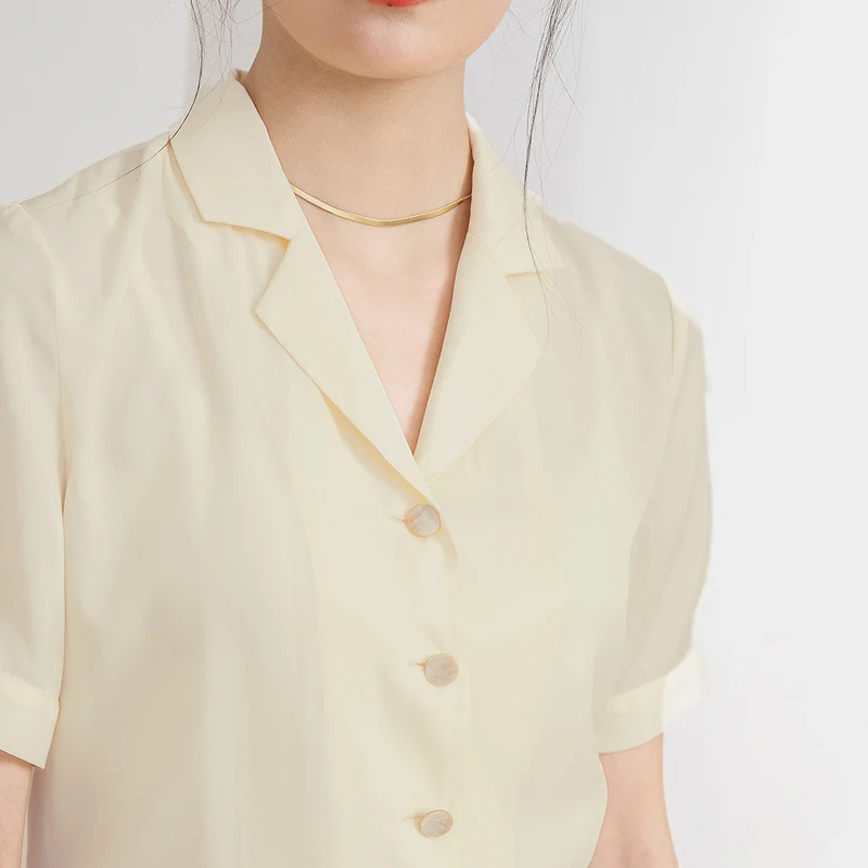 INMAN элегантная летняя блузка в офисном стиле с отложным воротником | Женская