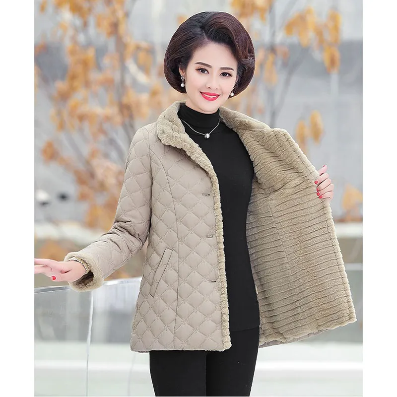 Высококачественное пуховое пальто из хлопка куртка для женщин среднего возраста