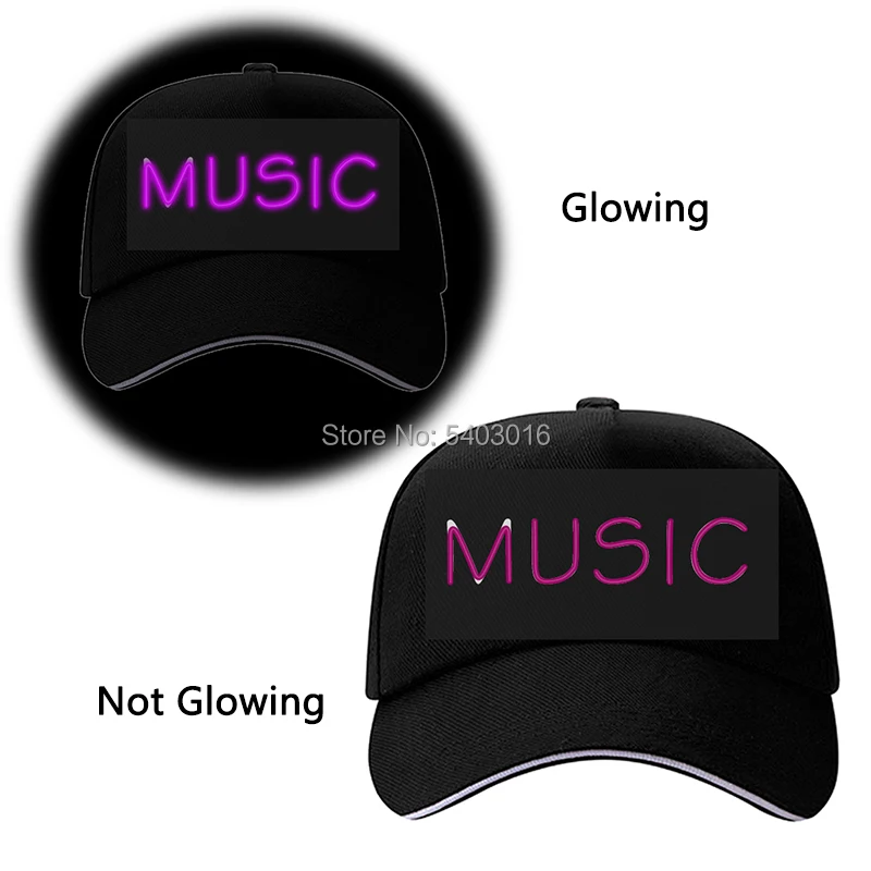 Модная светящаяся для клуба вечерние Бейсбол танцев хип хоп Кепки Регулируемый