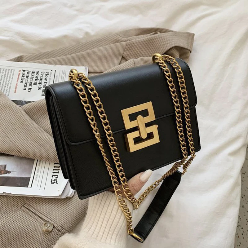Повседневная сумка-мессенджер на цепочке модная простая дамская сумочка плечо