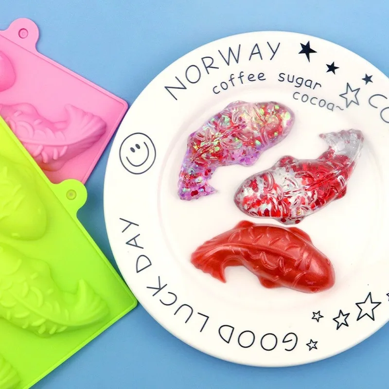 

6 рыбный Карп силиконовая форма, силиконовая форма для торта, гипсовая форма, пищевая форма силиконовая форма