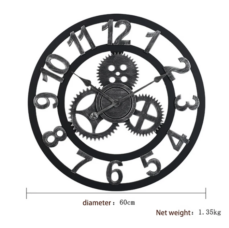 

European style retro personality large wall clock DIY Decorative Clocks Wall Clock Home Decor Living room, bar, coffee shop, cl