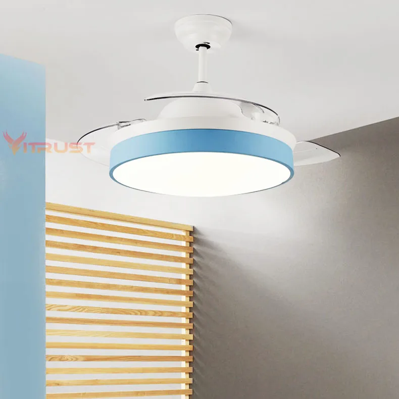 42 дюйма сужает Обеденная потолочный вентилятор лампа бесшумный современный