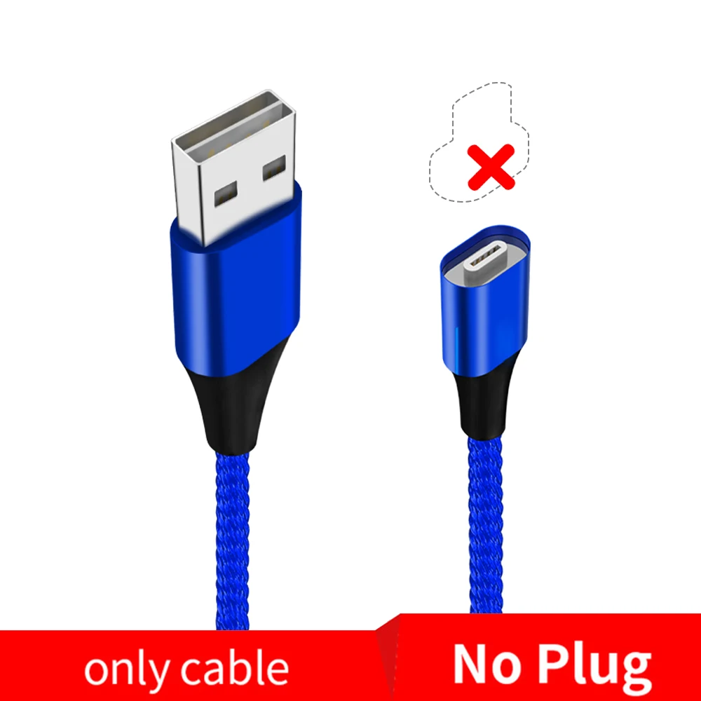 Only Cable-Blue Магнитный кабель type-C для Xiaomi Redmi Note 8 Pro 8 T, кабель для быстрой зарядки и передачи данных, магнитное зарядное устройство, USB микро кабель для мобильного телефона - Цвет: Only Cable-Blue