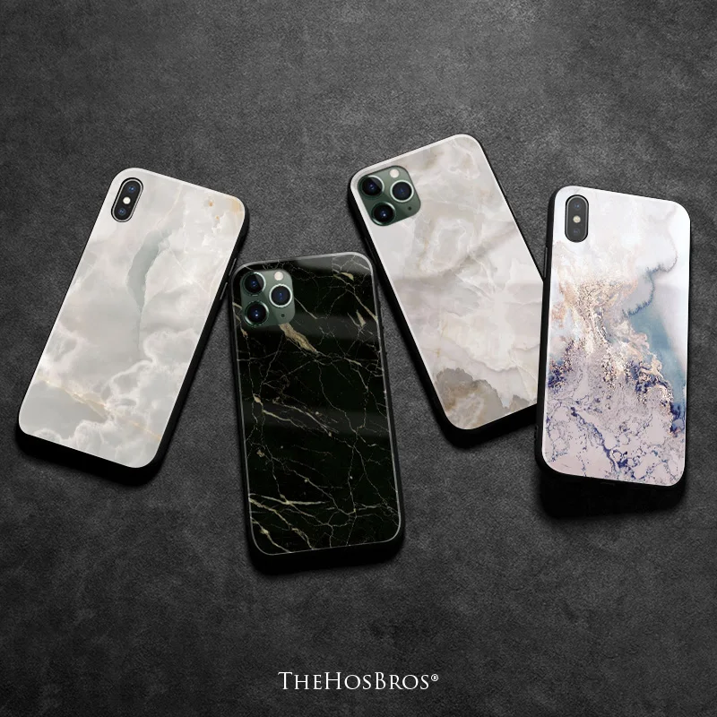 Натуральный керамический гранит мрамор coque закаленное стекло Мягкий силиконовый чехол для телефона оболочка для iPhone 6 6s 7 8 Plus X XR XS 11 Pro MAX