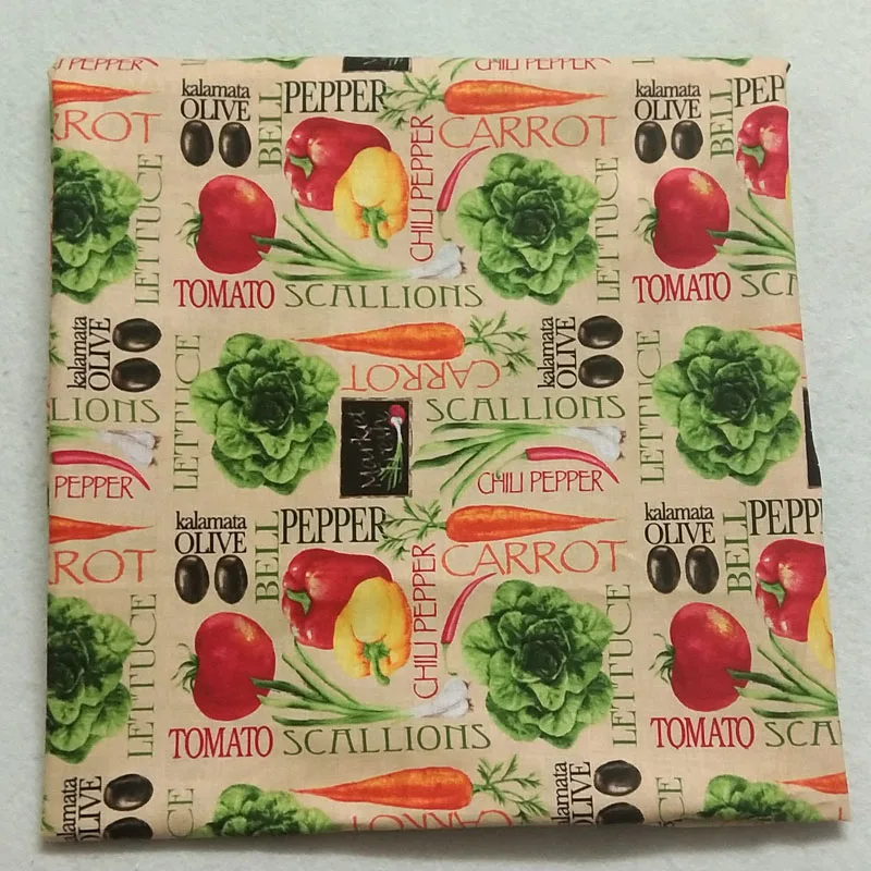 50x105 см овощей Красного перца морковь зелень ситцевой ткани дизайн DIY Ткани в