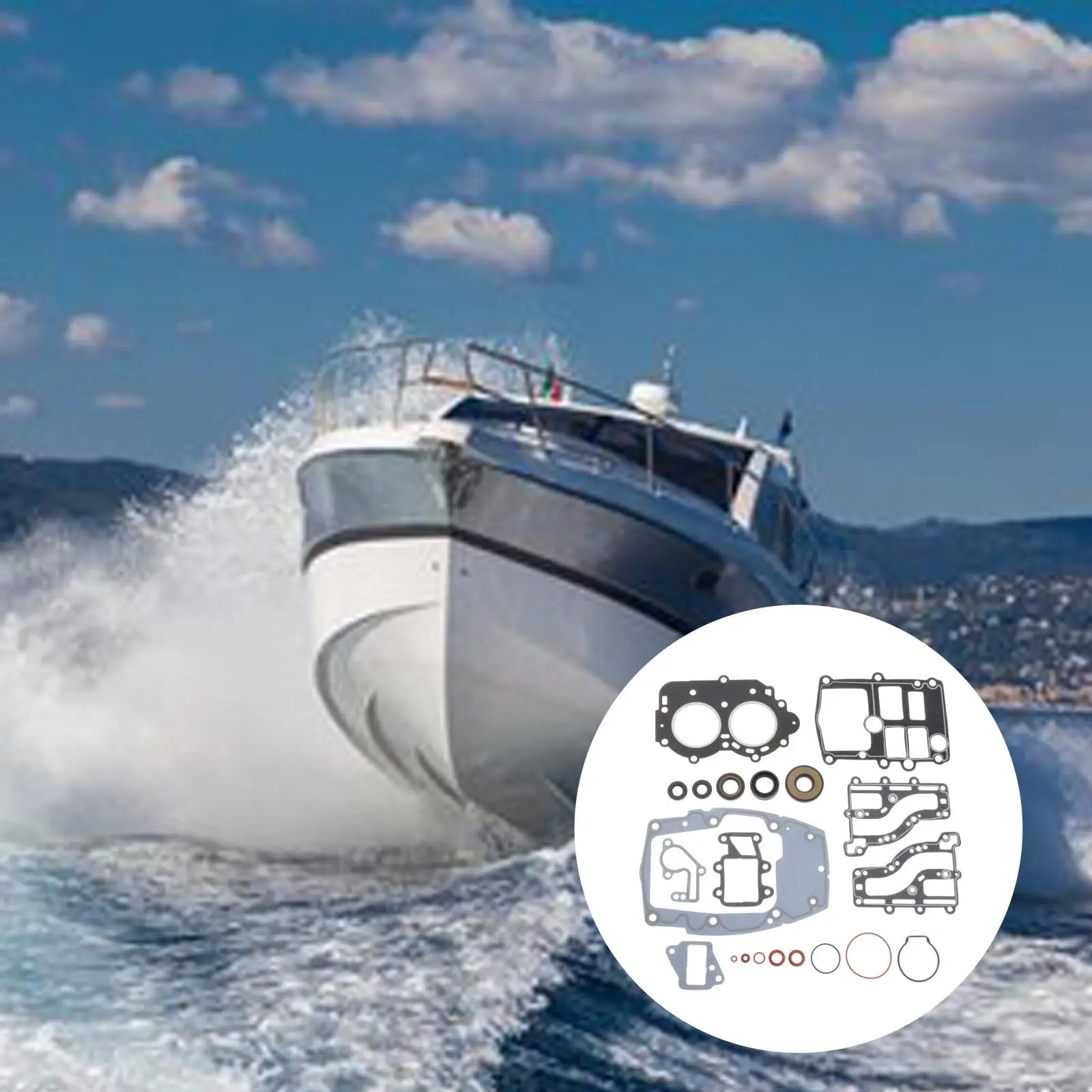 

Gasket Kit Compatible For Parsun Outboard Engine Replace 6E7-W0001-A1 Accessories Parts