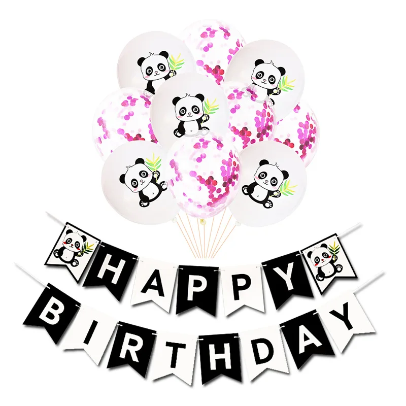 Симпатичный надувной шар шарики с пандой 12 дюймов латексный черный для дня