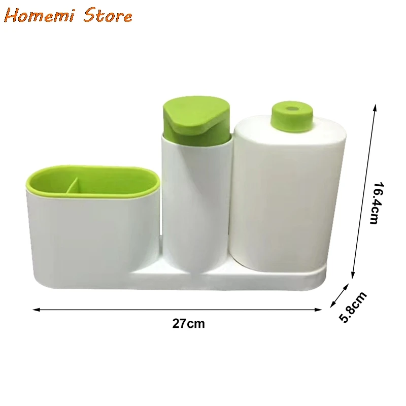 

Kitchen Multifunctional Storage Box Dishwashing Sponge Storge Container Liquid Soap Dispenser Hand Soap Bottle