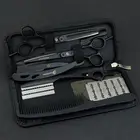 Набор ножниц для стрижки волос, японская бритвы; Ножницы для парикмахерских машинка для стрижки волос, 6 дюймов, черные, для Парикмахерская стилист