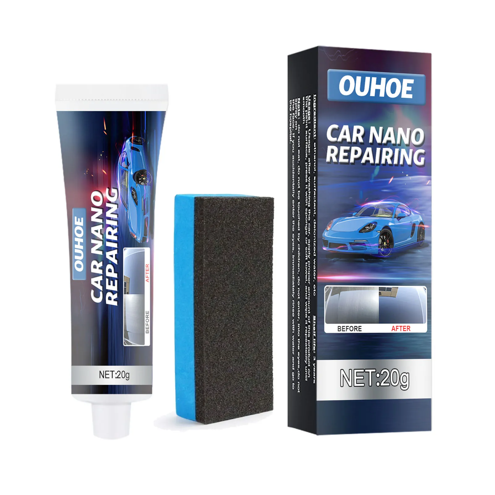 

20G Automobile Coating Wax Anti-scratch Coating Liquid Wax Car Body Compound Wax Paint Paste Set Scratch Paint Care