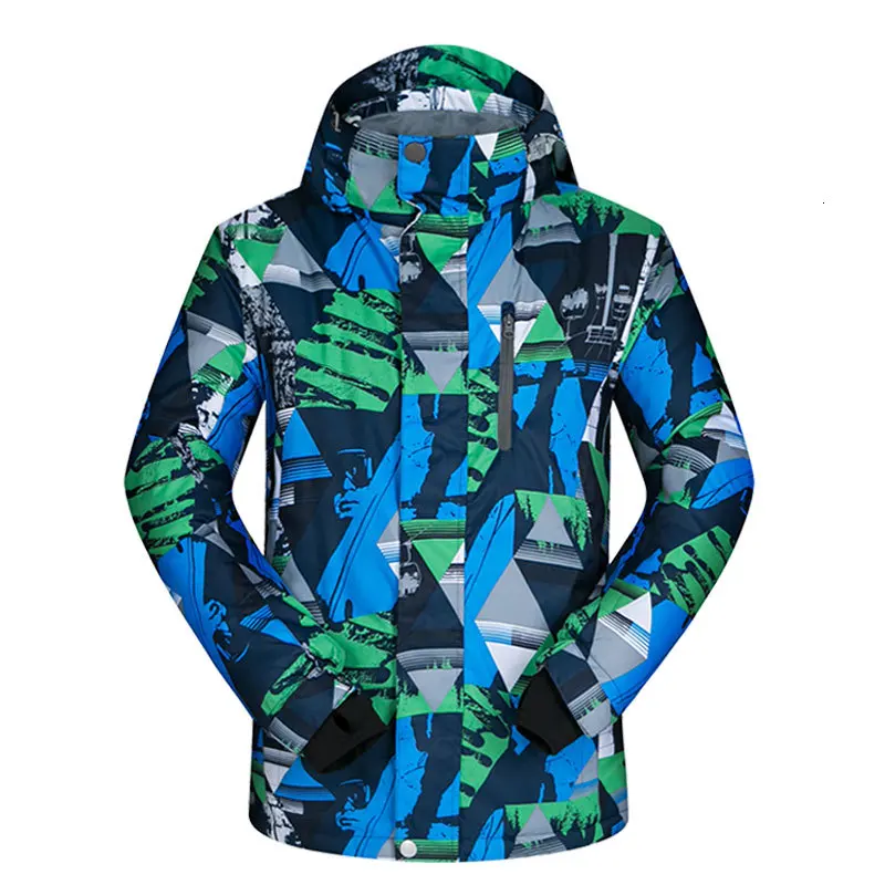 Мужские лыжные куртки ветрозащитная Водонепроницаемая термокуртка с капюшоном