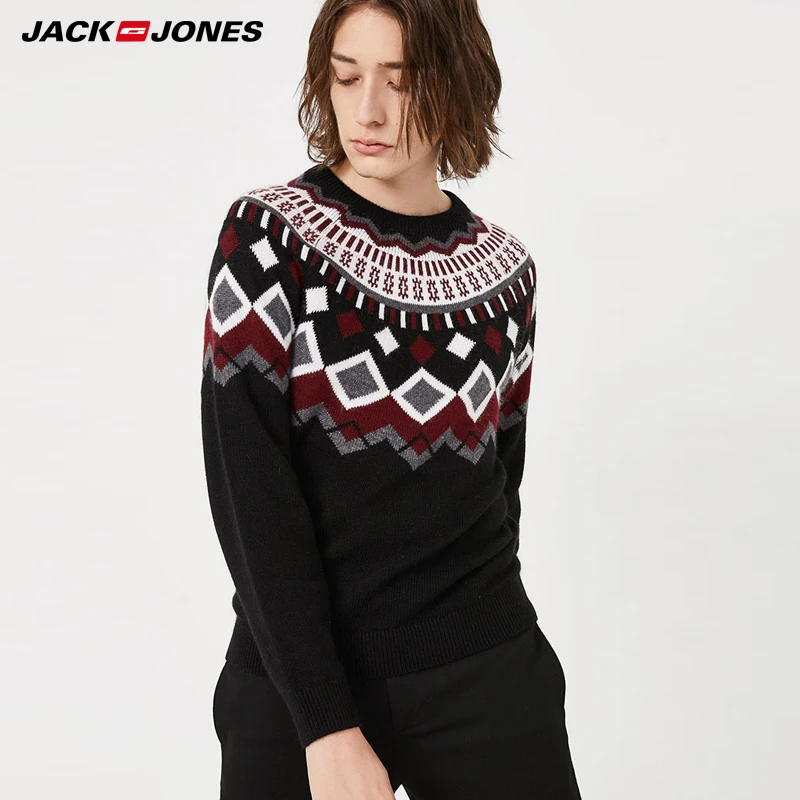 Jack Jones базовый зимний мужской жаккардовый удобный свитер | 219424519|Джемперы|