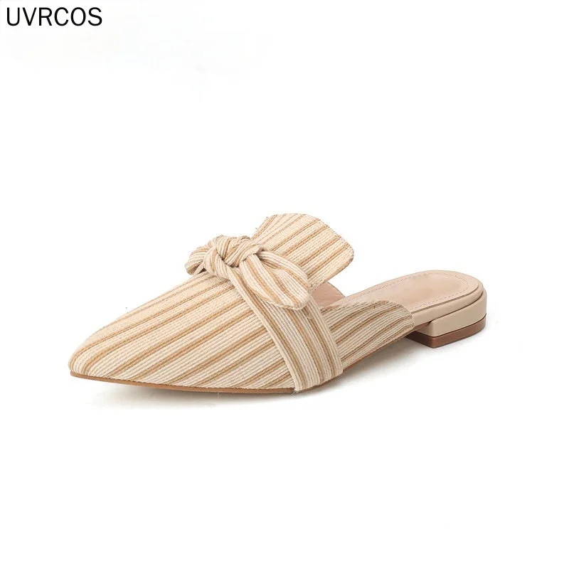 

Женские шлепанцы в полоску, сланцы, Бабочка, плоская подошва, летние сандалии, модель 2021