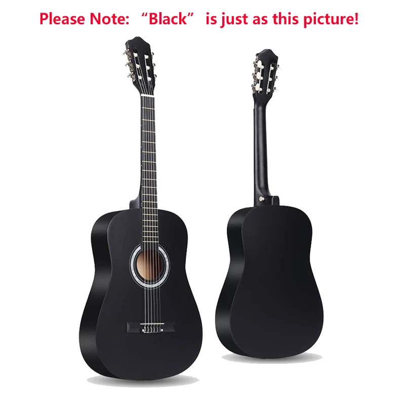 

38'' Classic Acoustic Guitar 38 inches 6 Strings Acoustic Guitar Wooden Guitar for Students Beginners (Wood)