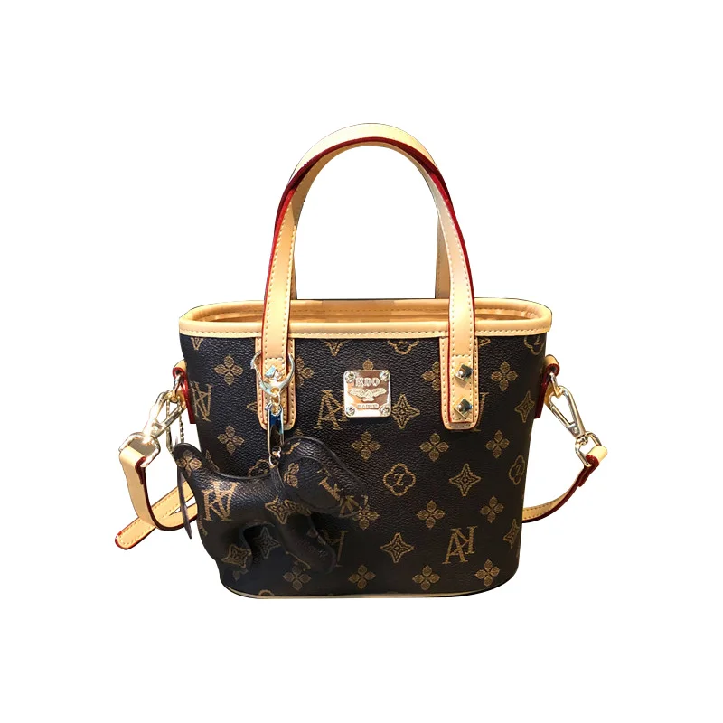 

Genuine Leather Mini Bucket Bag for Women 2021 New Fashion Single Shoulder Messenger Handbags Ladies Evening Party Purse Bolsa