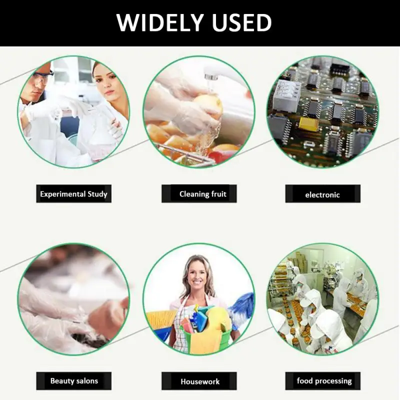 100 шт прозрачные одноразовые ПВХ перчатки для мытья