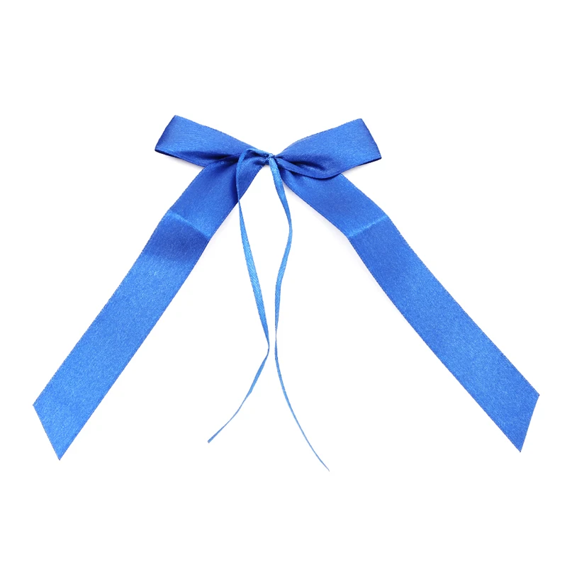 blue 50 шт./упак. 2 цвета нежные свадебные Пью Конец, на низком каблуке, с декоративным бантом узлы с бантом из ленты на каблуке вечерние автомобилей украшения для стульев, для детей, с полоской, Лидер продаж - Цвет: blue